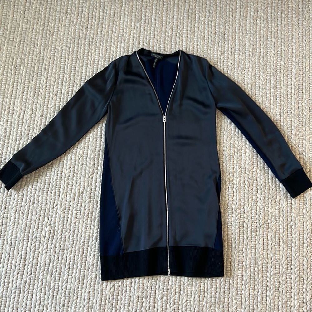 Silk and wool rag & bone dress with front zipper